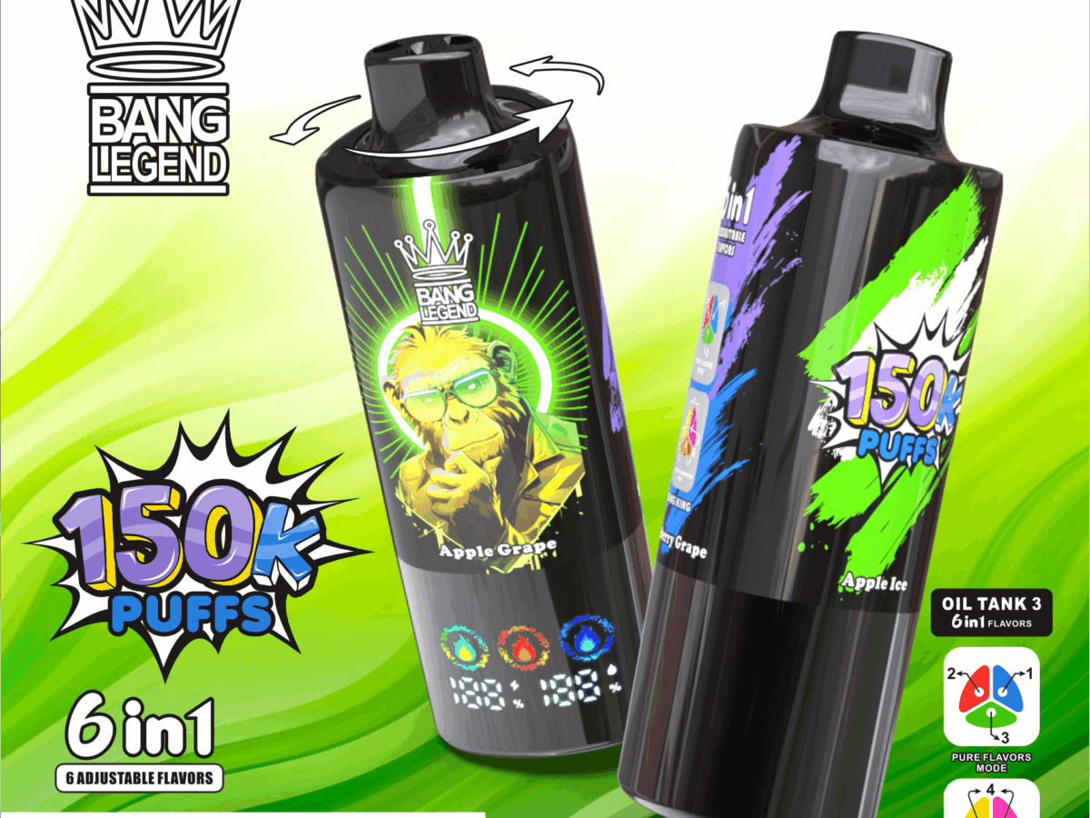Bang Legend 150000 6 in 1使い捨て-Vape、LEDスクリーン付き